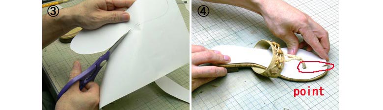 コルクインソール　型紙作り