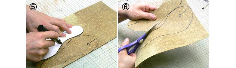 コルクインソール　切り込み
